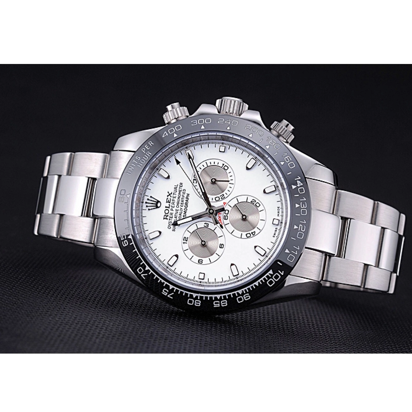 Aaa replica watch Daytona Cosmograph Bracelet Rolex Stainless Dial White 622542 Steel 0714